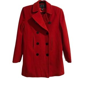 Ralph Lauren red wool & cashmere peacoat